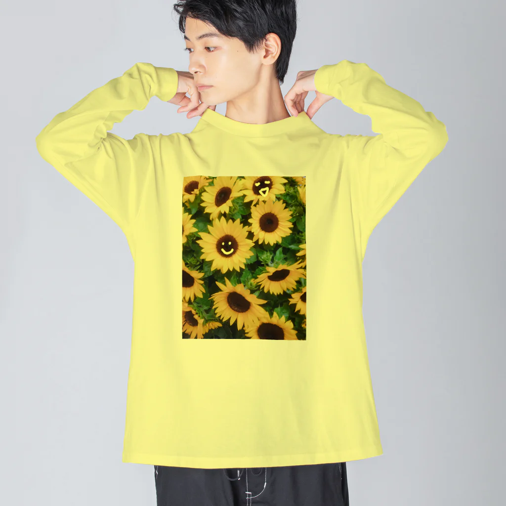 』Always Keep Sunshine in your heart🌻の太陽さんサン🌞 ビッグシルエットロングスリーブTシャツ