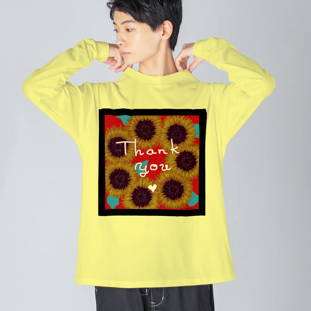 [ DDitBBD. ]の[ Thanks Sunflower ] Big Long Sleeve T-Shirt