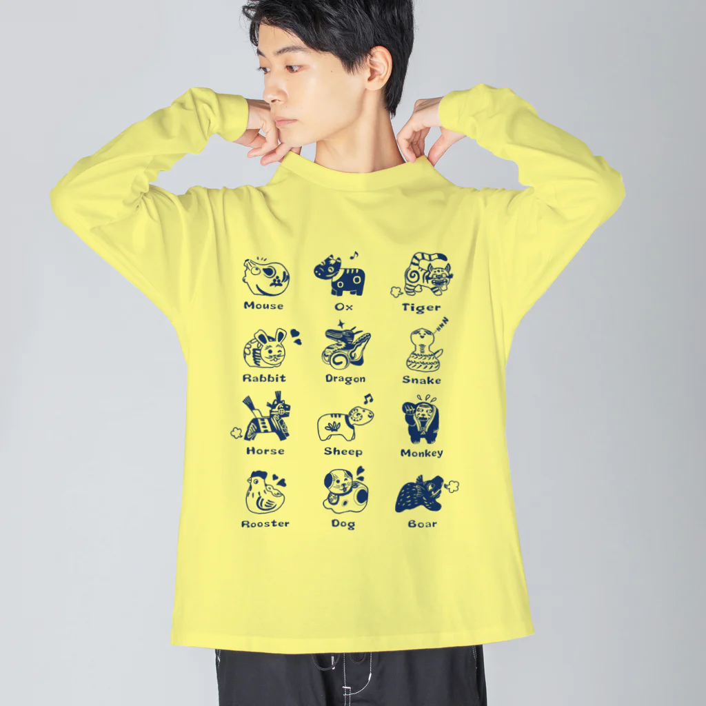 SU-KUのThe Zodiac of Fukushima Big Long Sleeve T-Shirt