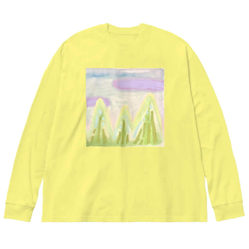 家の中の蛙 SUZURI店／森本の緩やかと穏やかは違う（正方形） Big Long Sleeve T-Shirt