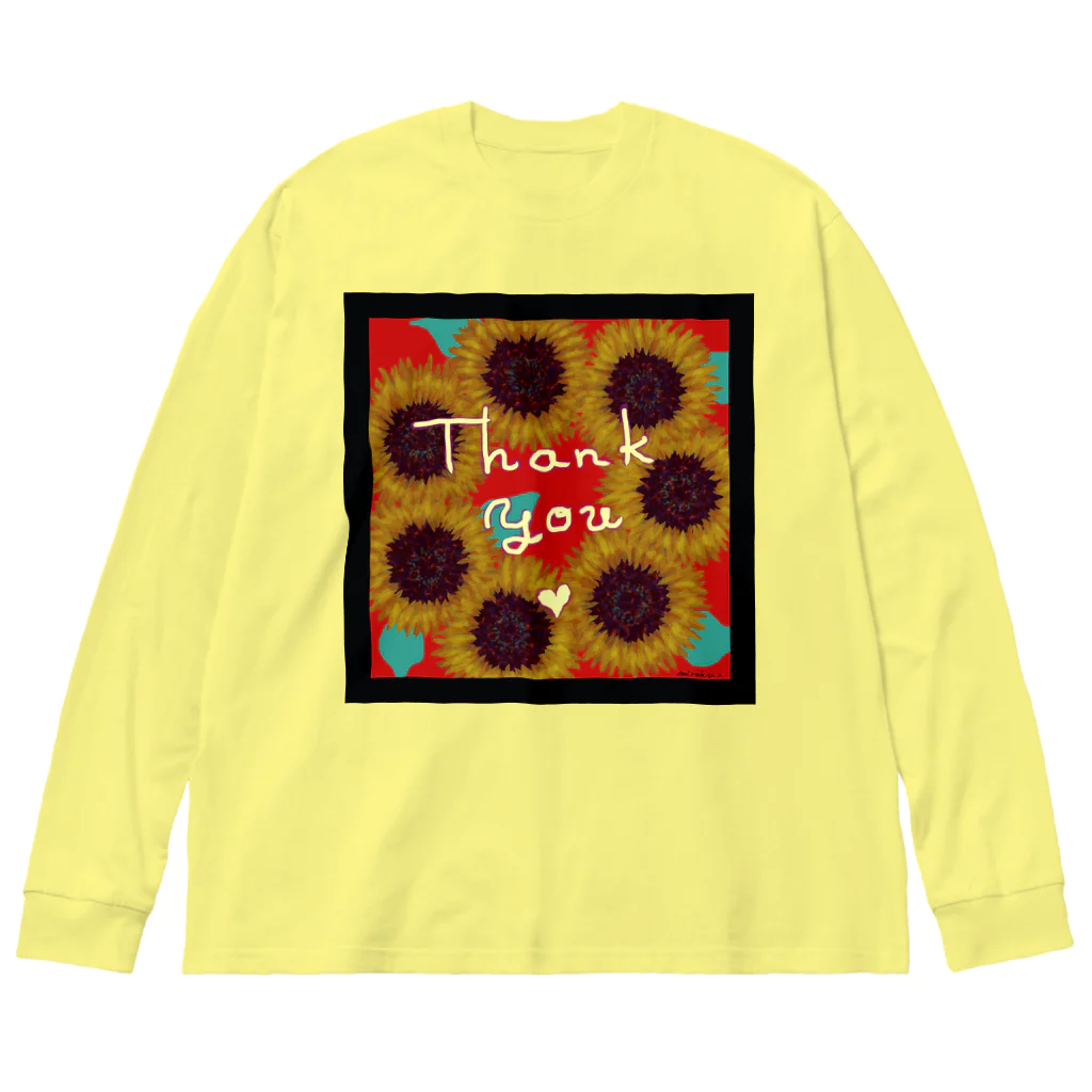 [ DDitBBD. ]の[ Thanks Sunflower ] Big Long Sleeve T-Shirt