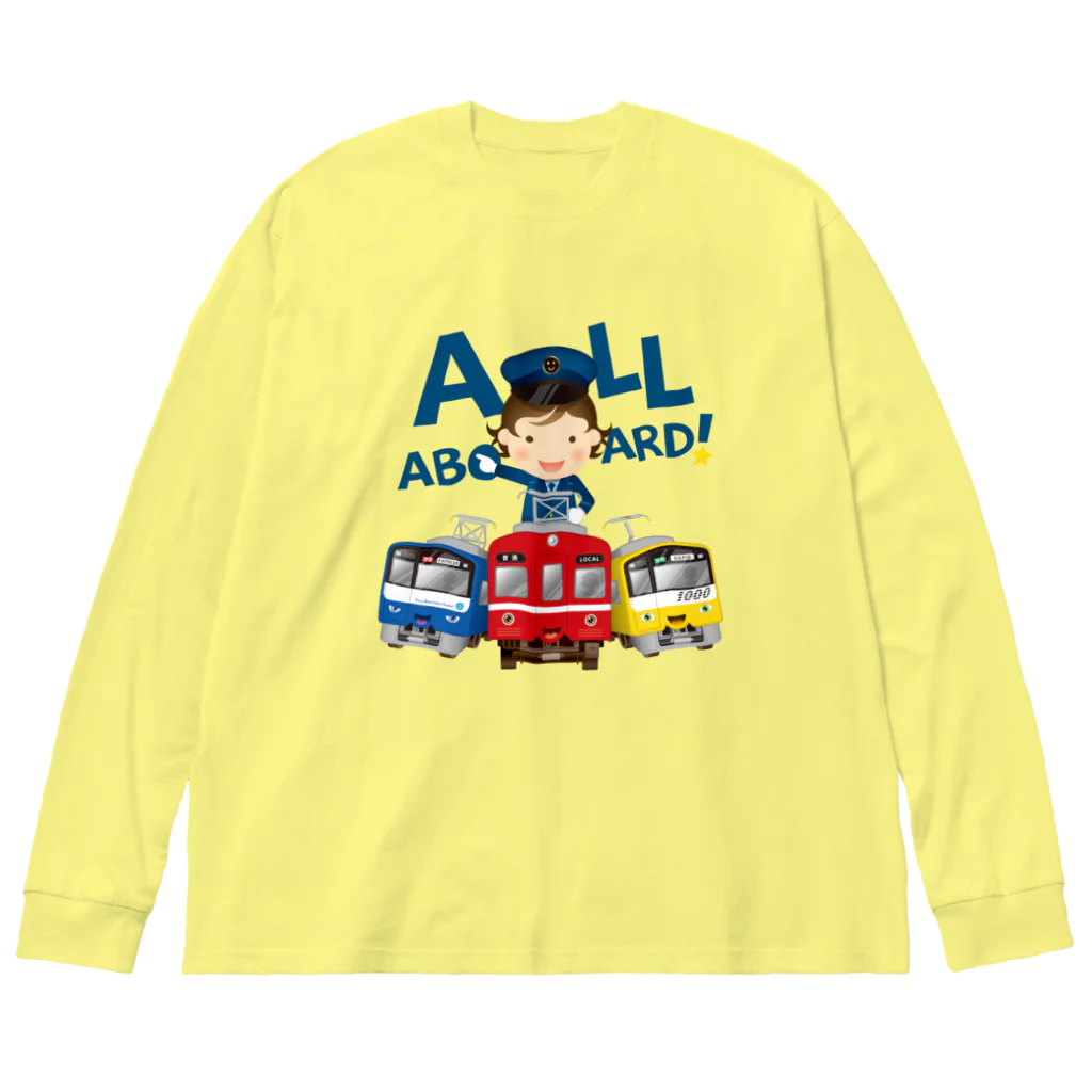 Train Kids! SOUVENIR SHOPの出発進行( All aboard ) ! ビッグシルエットロングスリーブTシャツ