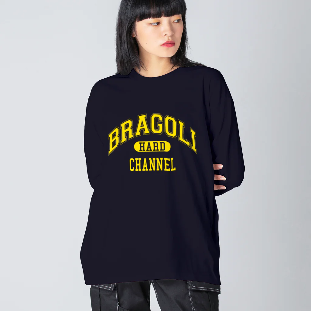 BRAGOLI 旗艦店のカレッジロゴ① ビッグシルエットロングスリーブTシャツ