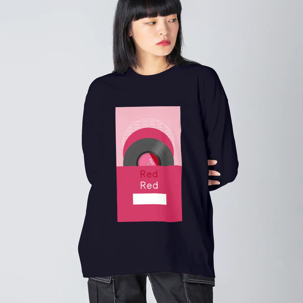 gumiの推し色★Red レコード Big Long Sleeve T-Shirt