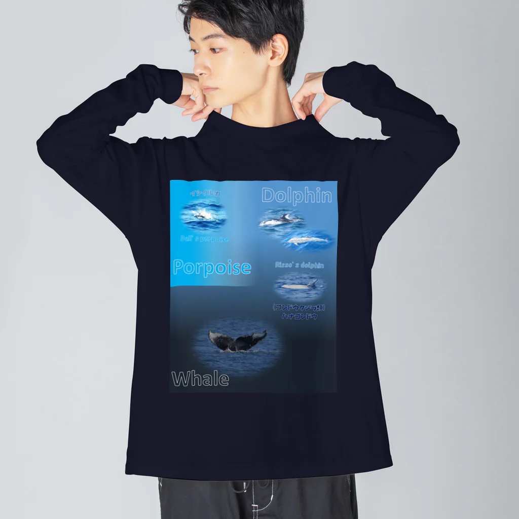 L_arctoaのイルカとクジラの違い ビッグシルエットロングスリーブTシャツ