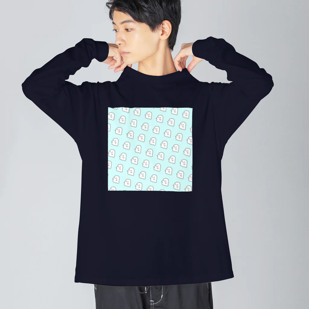 はんぺんのおばけちゃんいっぱい Big Long Sleeve T-Shirt