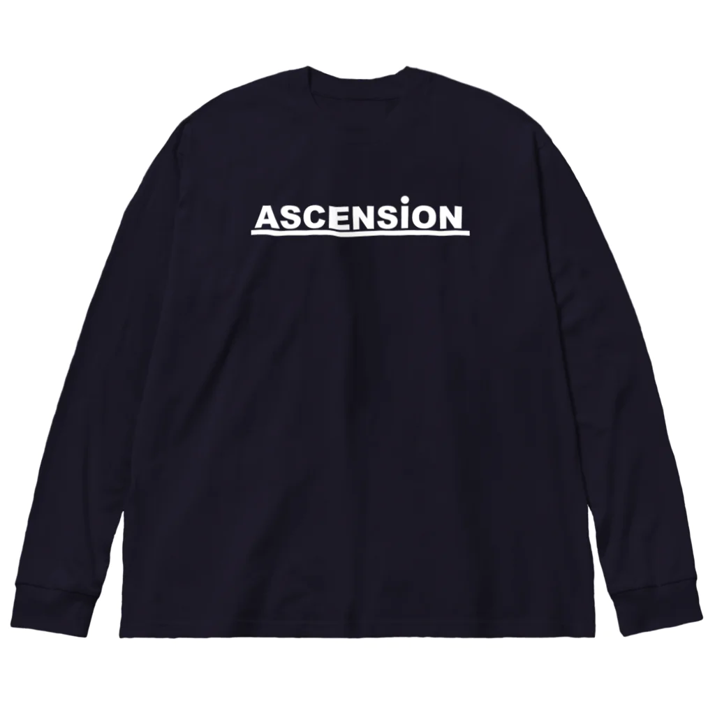 TシャツジャパンSUZURI店🇯🇵のアセンション（ASCENSION）白文字 ビッグシルエットロングスリーブTシャツ