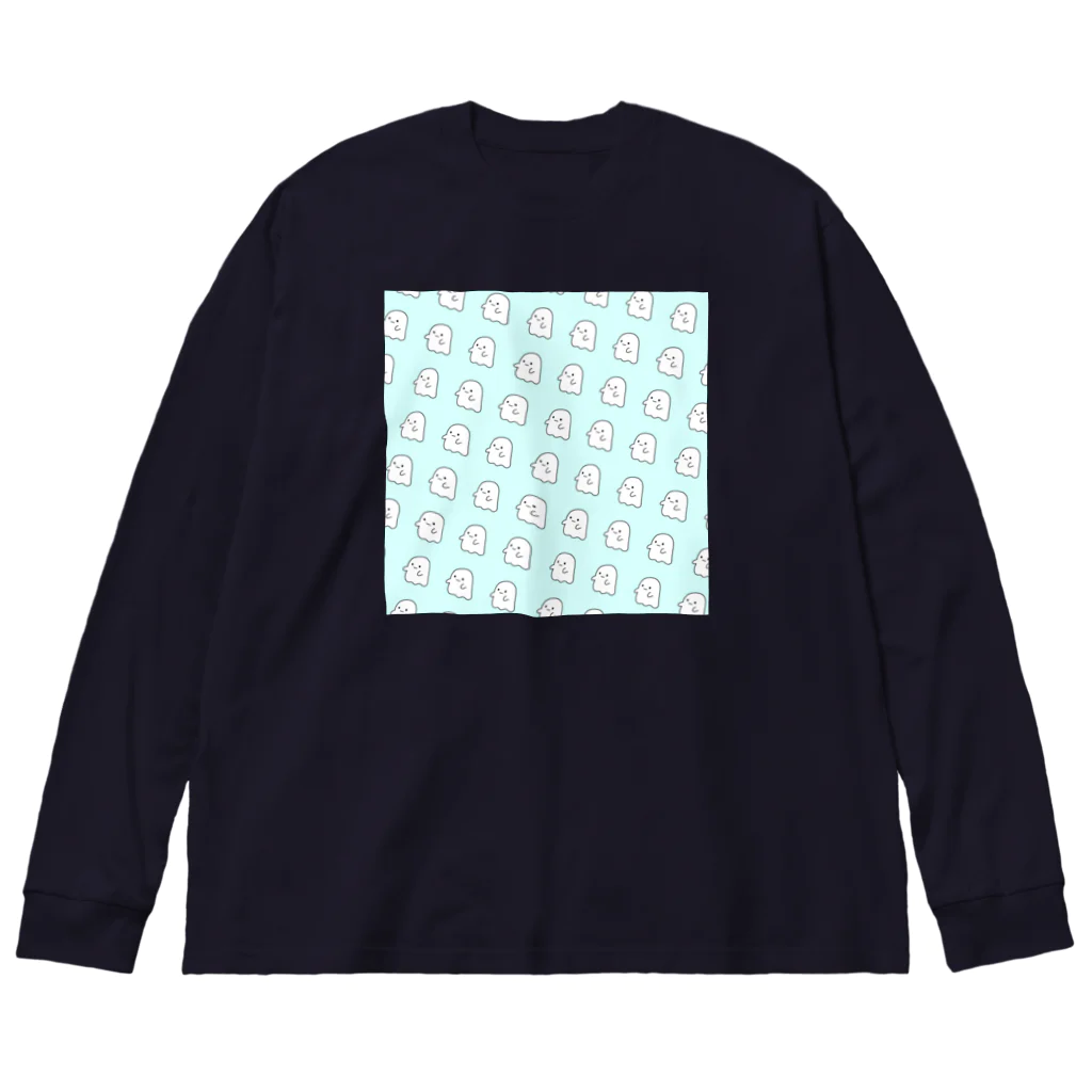 はんぺんのおばけちゃんいっぱい Big Long Sleeve T-Shirt