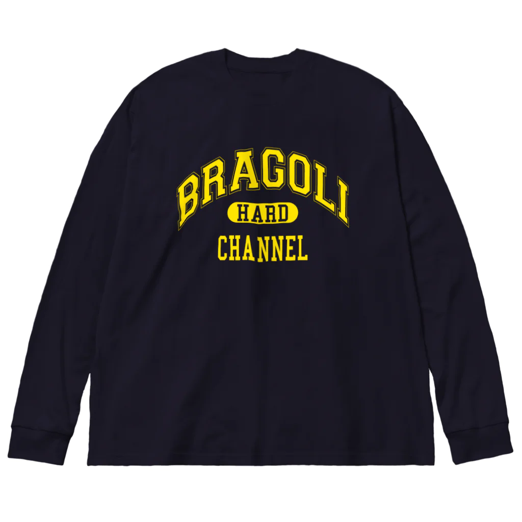 BRAGOLI 旗艦店のカレッジロゴ① ビッグシルエットロングスリーブTシャツ