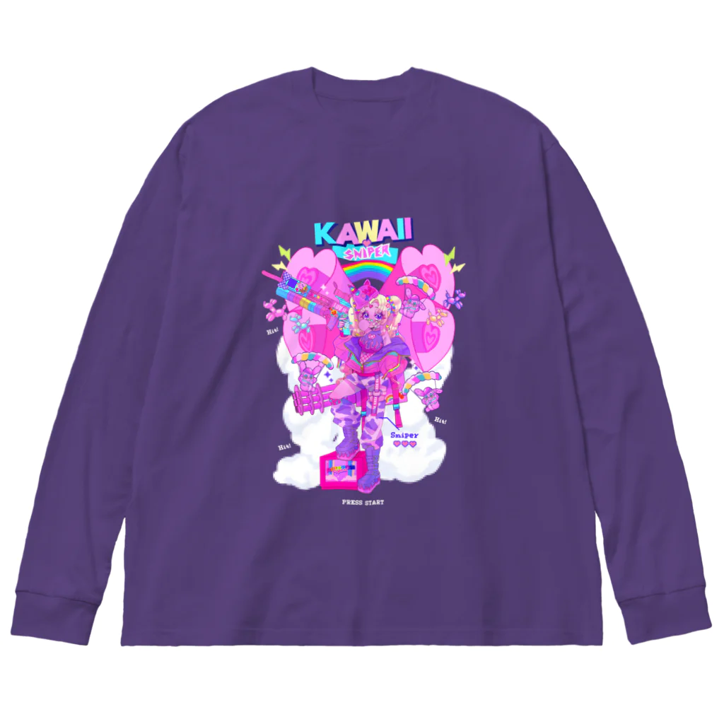 🦄🌈全身原色🌈🦄のKAWAII♡SNIPER Big Long Sleeve T-Shirt