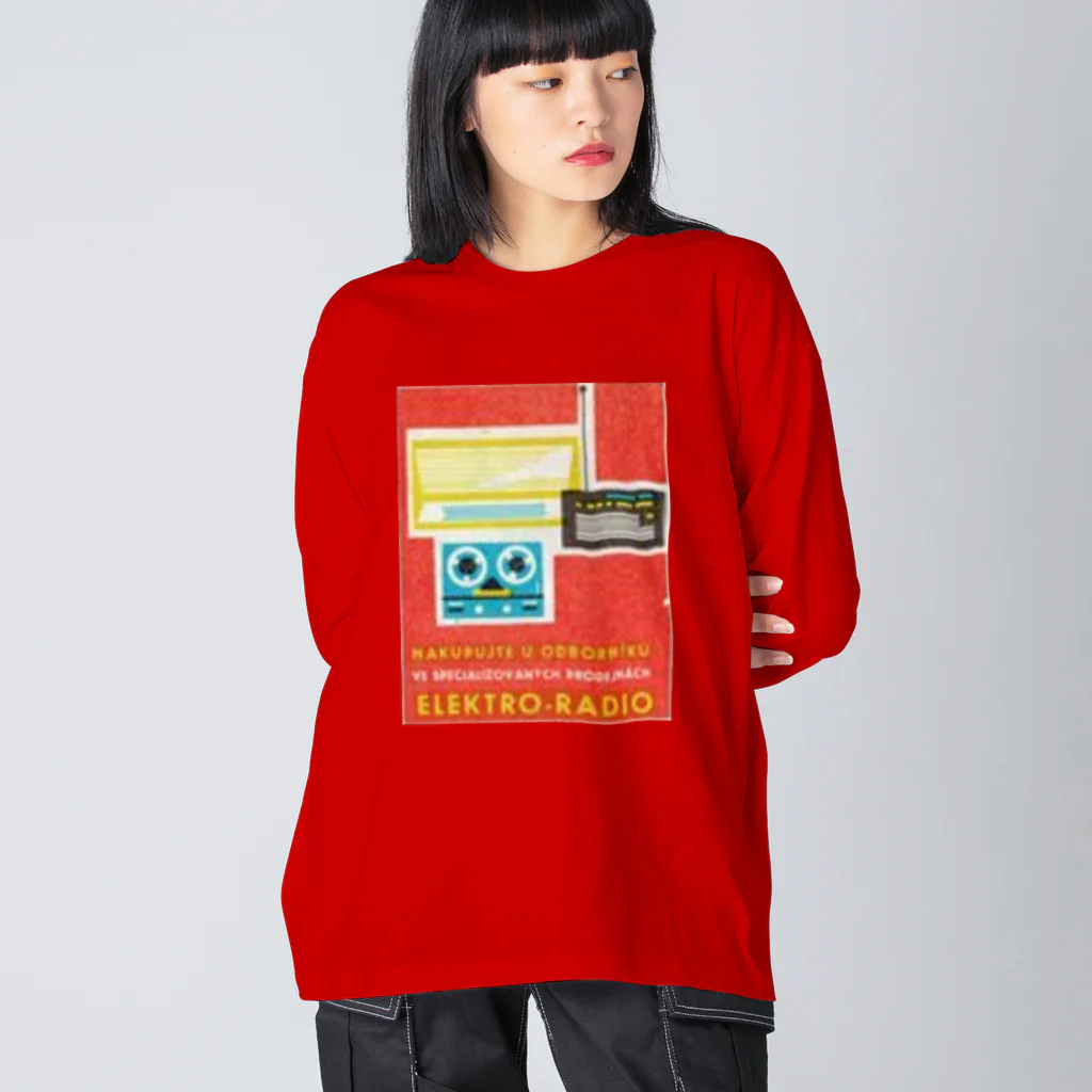 YS VINTAGE WORKSのチェコ　ラジカセ Big Long Sleeve T-Shirt