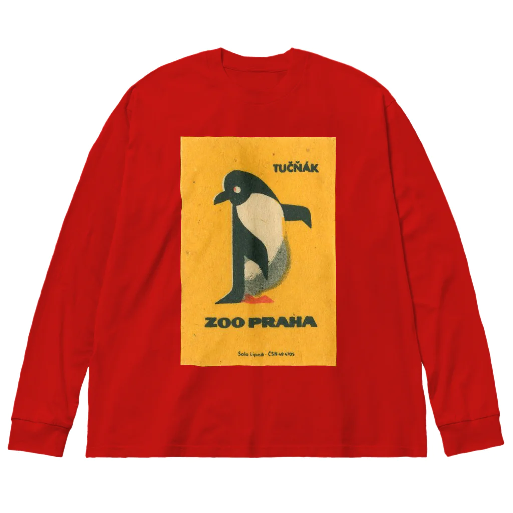 YS VINTAGE WORKSのチェコ・プラハ動物園　ペンギン　 Big Long Sleeve T-Shirt