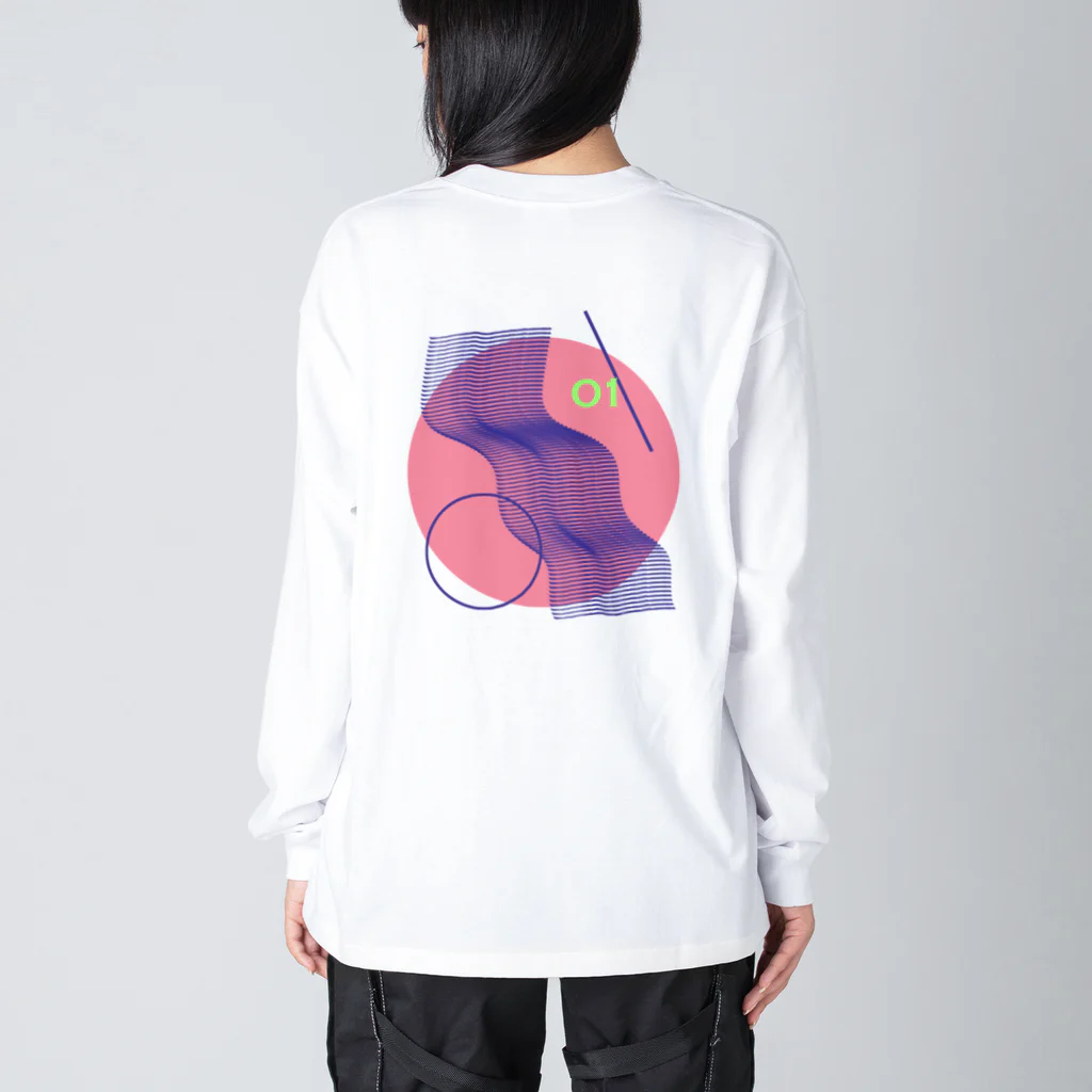 SPACEの01_pink Big Long Sleeve T-Shirt