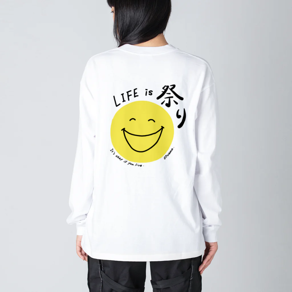 In my book.のLife is 祭り 〜 07nico 〜 ビッグシルエットロングスリーブTシャツ