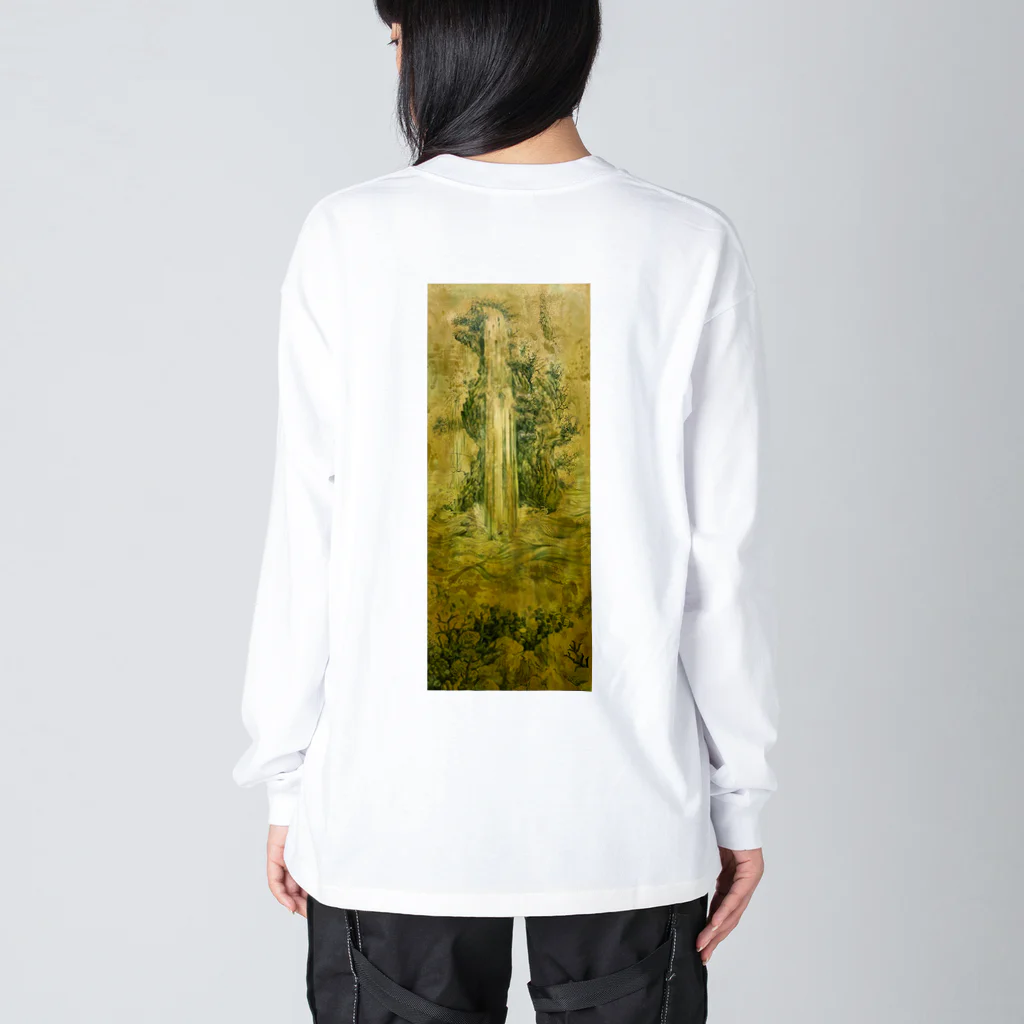 西垣肇也樹のオリジナルグッズの沿海浮揚図長袖衣 ビッグシルエットロングスリーブTシャツ