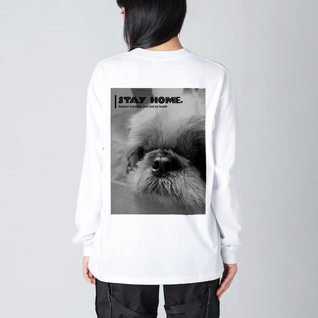 シーズーと変な絵。のSTAY HOME Big Long Sleeve T-Shirt