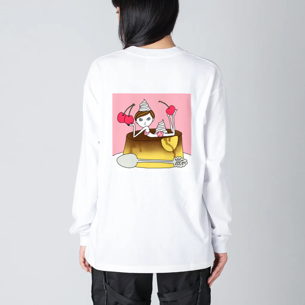 sinoop2 STOREのCherryプリンガール ビッグシルエットロングスリーブTシャツ