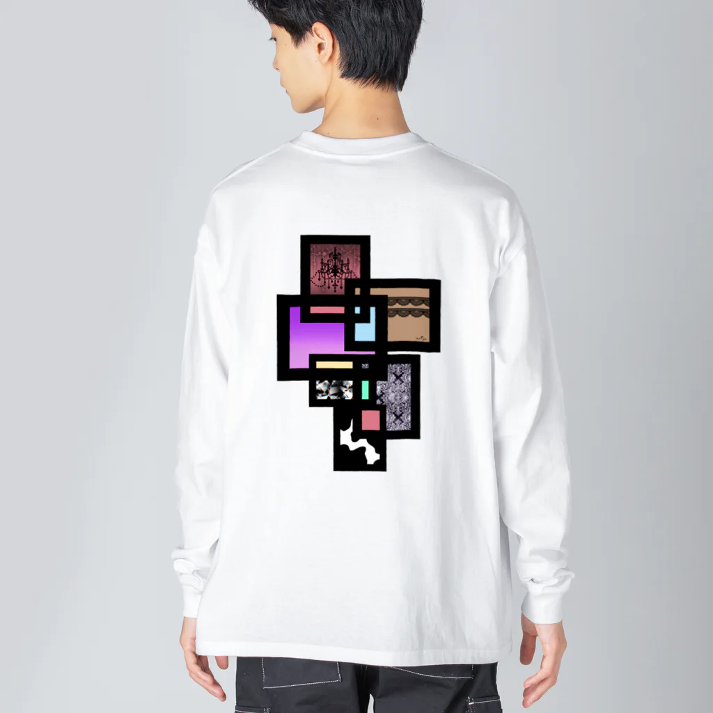 Ｍ✧Ｌｏｖｅｌｏ（エム・ラヴロ）のパネル Big Long Sleeve T-Shirt