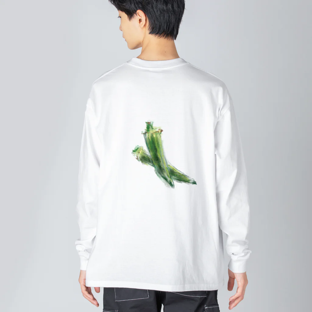 akane_art（茜音工房）のベジタブルT（オクラ） Big Long Sleeve T-Shirt