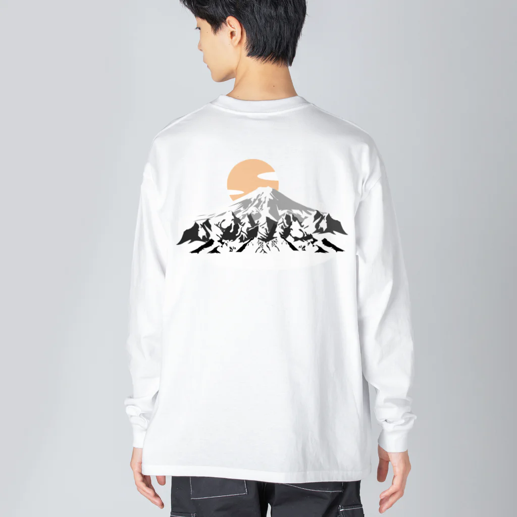 yuuyakeの山/日の出 ビッグシルエットロングスリーブTシャツ