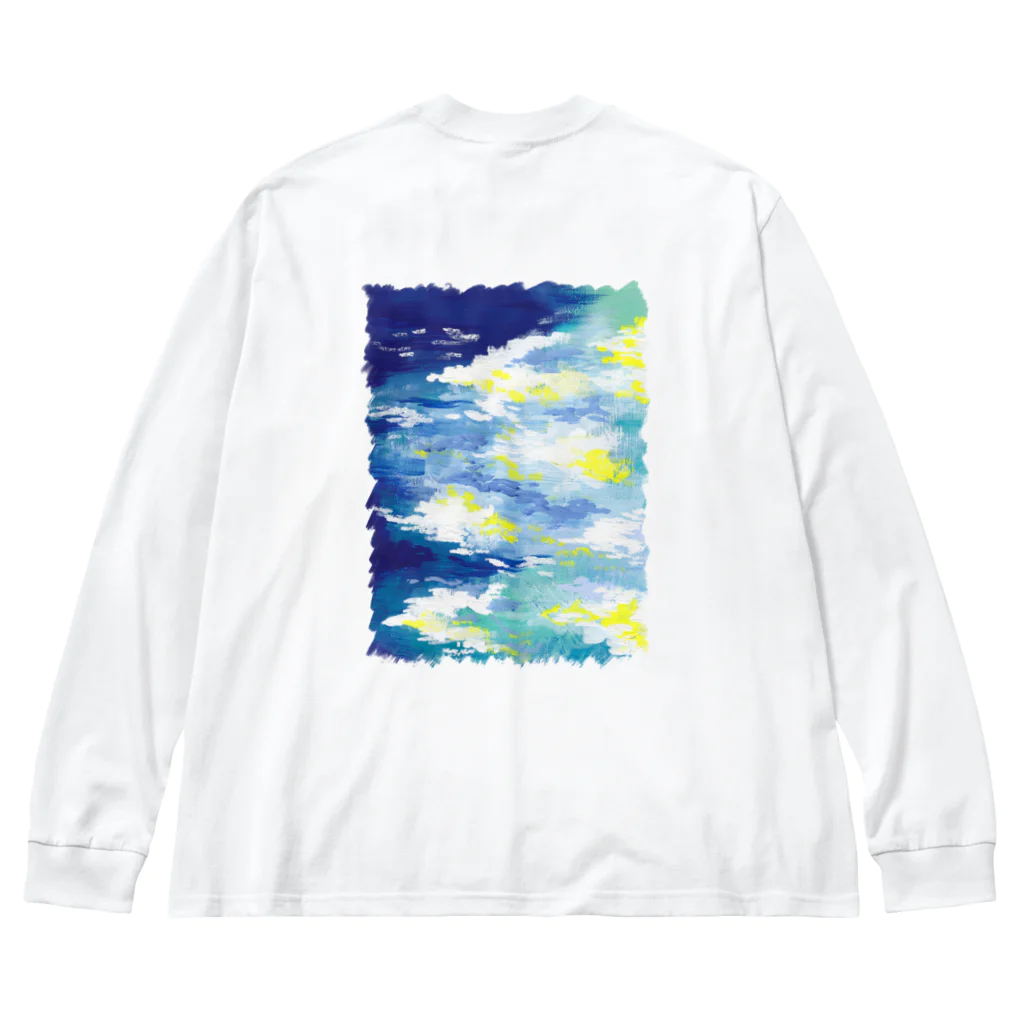 sketchbook shopの青の淵（バックプリント） Big Long Sleeve T-Shirt