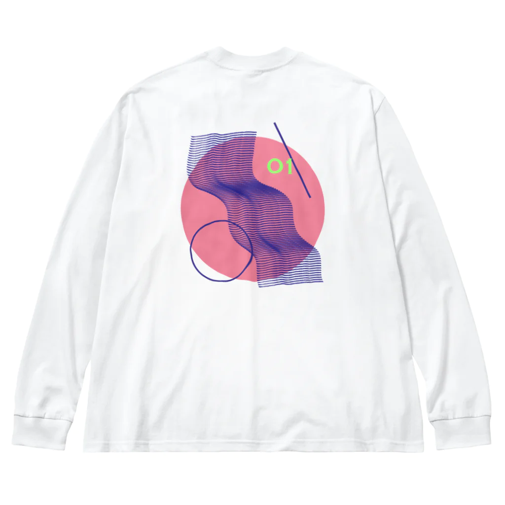 SPACEの01_pink Big Long Sleeve T-Shirt