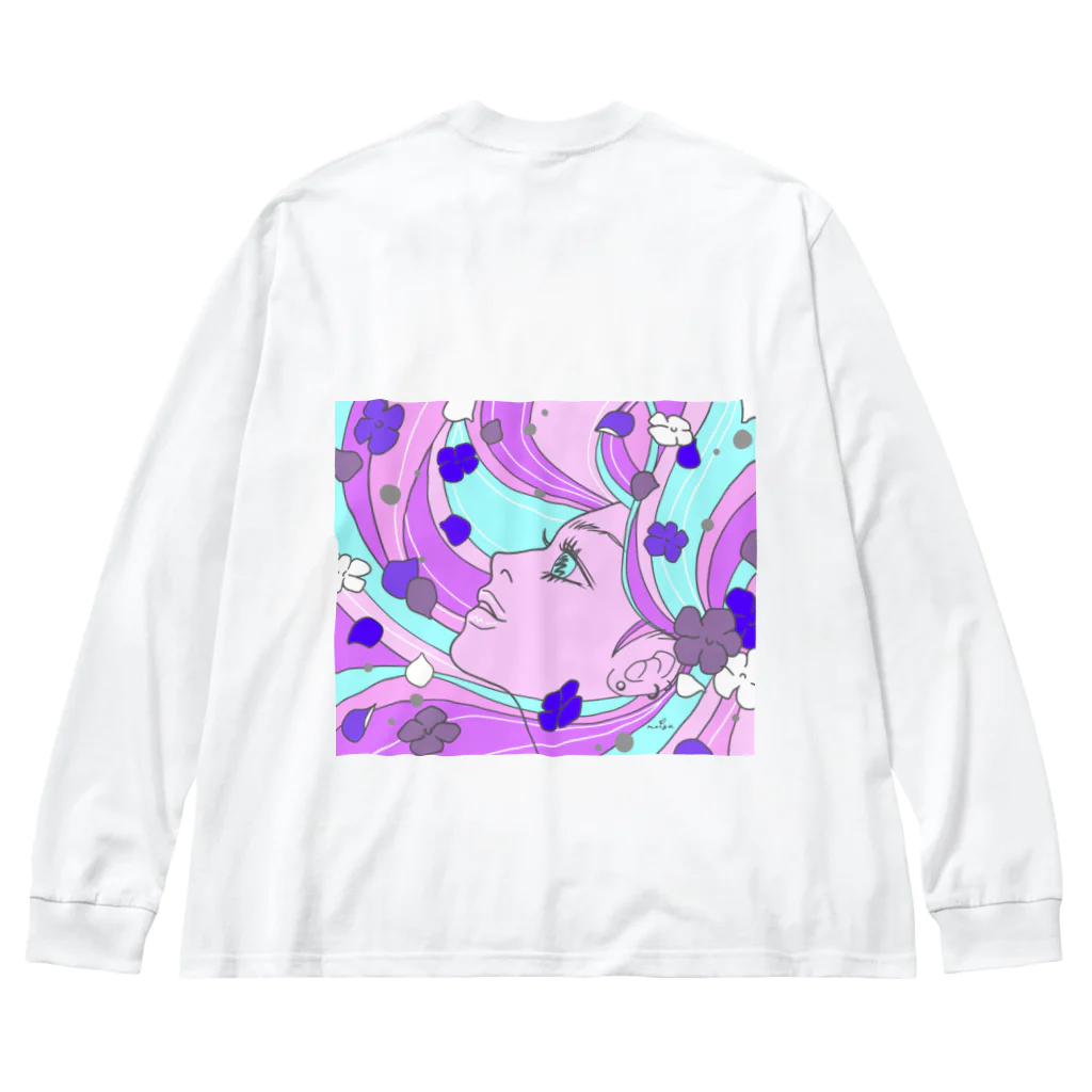 Ｍ✧Ｌｏｖｅｌｏ（エム・ラヴロ）のあじさい（６月の誕生花） Big Long Sleeve T-Shirt