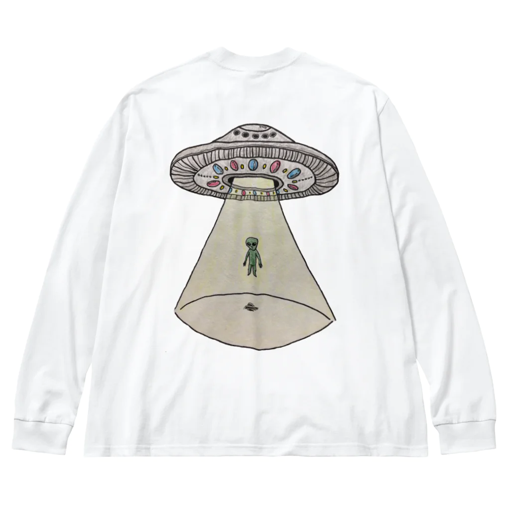 サユリアリティネオ🛸のUFOから宇宙人 ビッグシルエットロングスリーブTシャツ