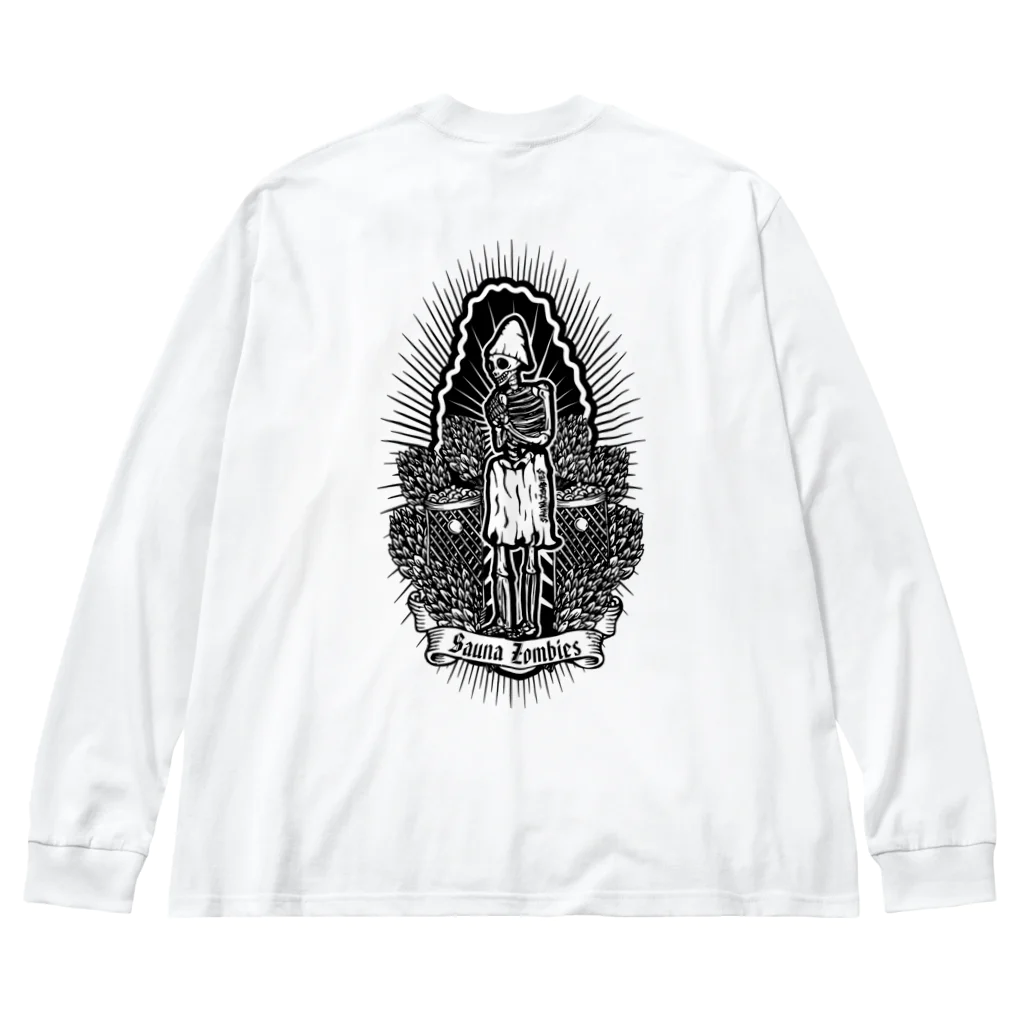 SAUNA ZOMBIESのSAUNA ZOMBIES- Praying Skeleton LONG SLEEVE T- Big Long Sleeve T-Shirt