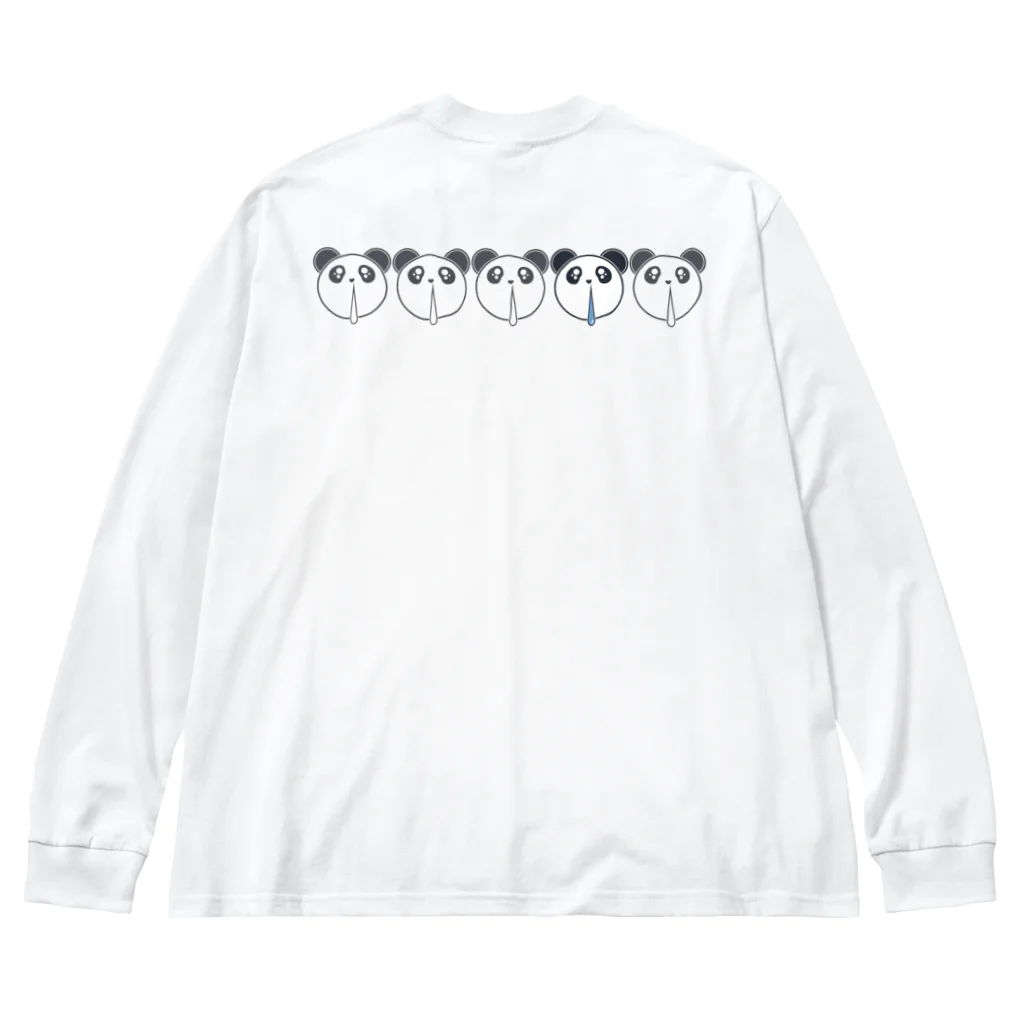 BIEN des PIENのBIEN des PIEN　ぴえんパンダ（グレー5） Big Long Sleeve T-Shirt