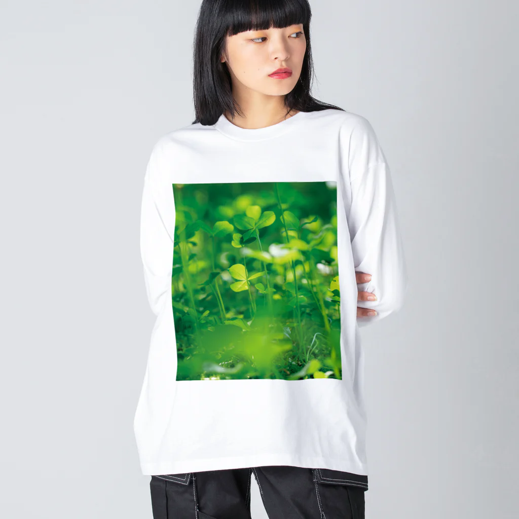 akane_art（茜音工房）の癒しの風景（クローバー） Big Long Sleeve T-Shirt