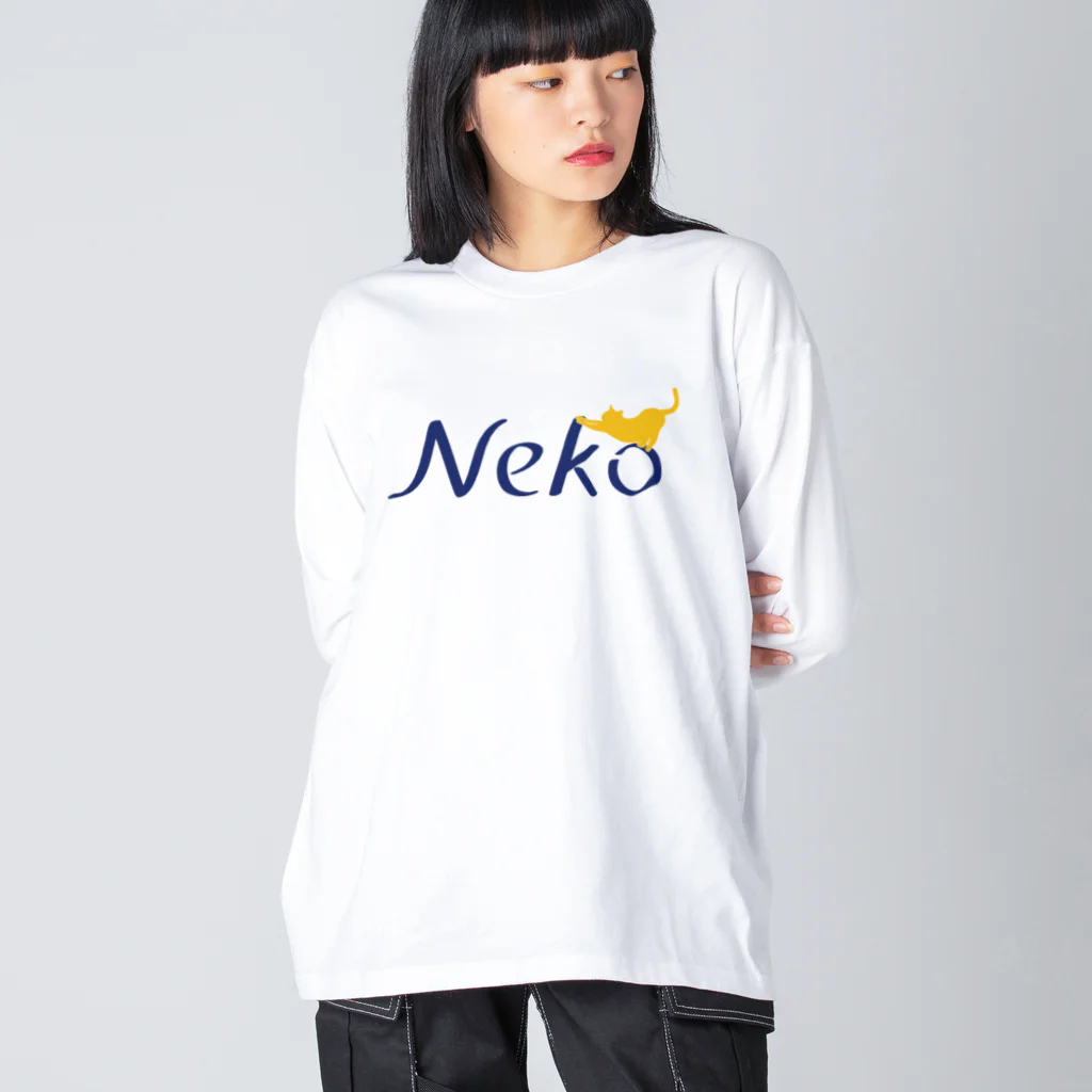 猫ねむりzzz..のNekologo ビッグシルエットロングスリーブTシャツ