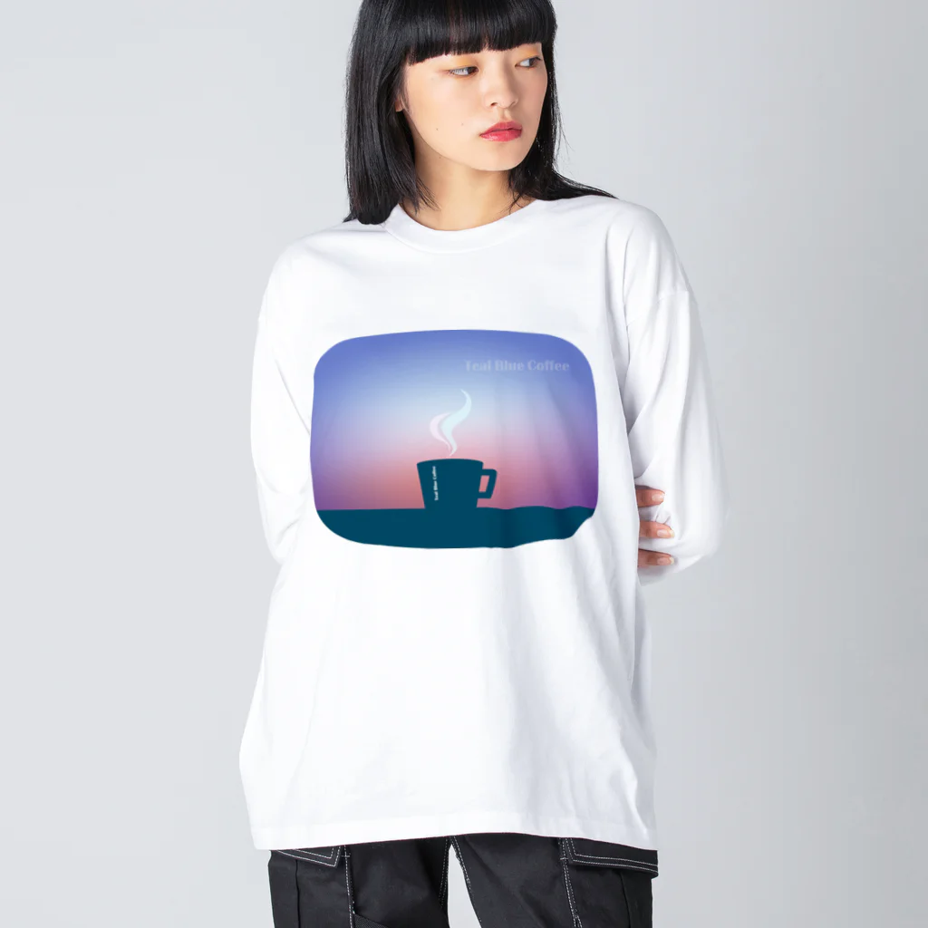 Teal Blue CoffeeのTeal Blue Hour ビッグシルエットロングスリーブTシャツ