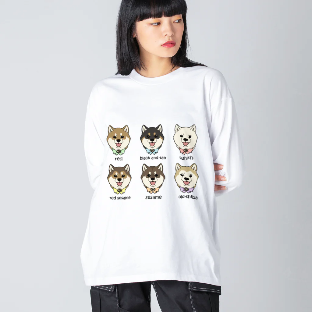 豆つぶのshiba-inu fanciers(集合) Big Long Sleeve T-Shirt