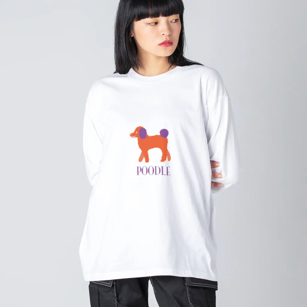 tomokomiyagamiのプードル オレンジ Big Long Sleeve T-Shirt