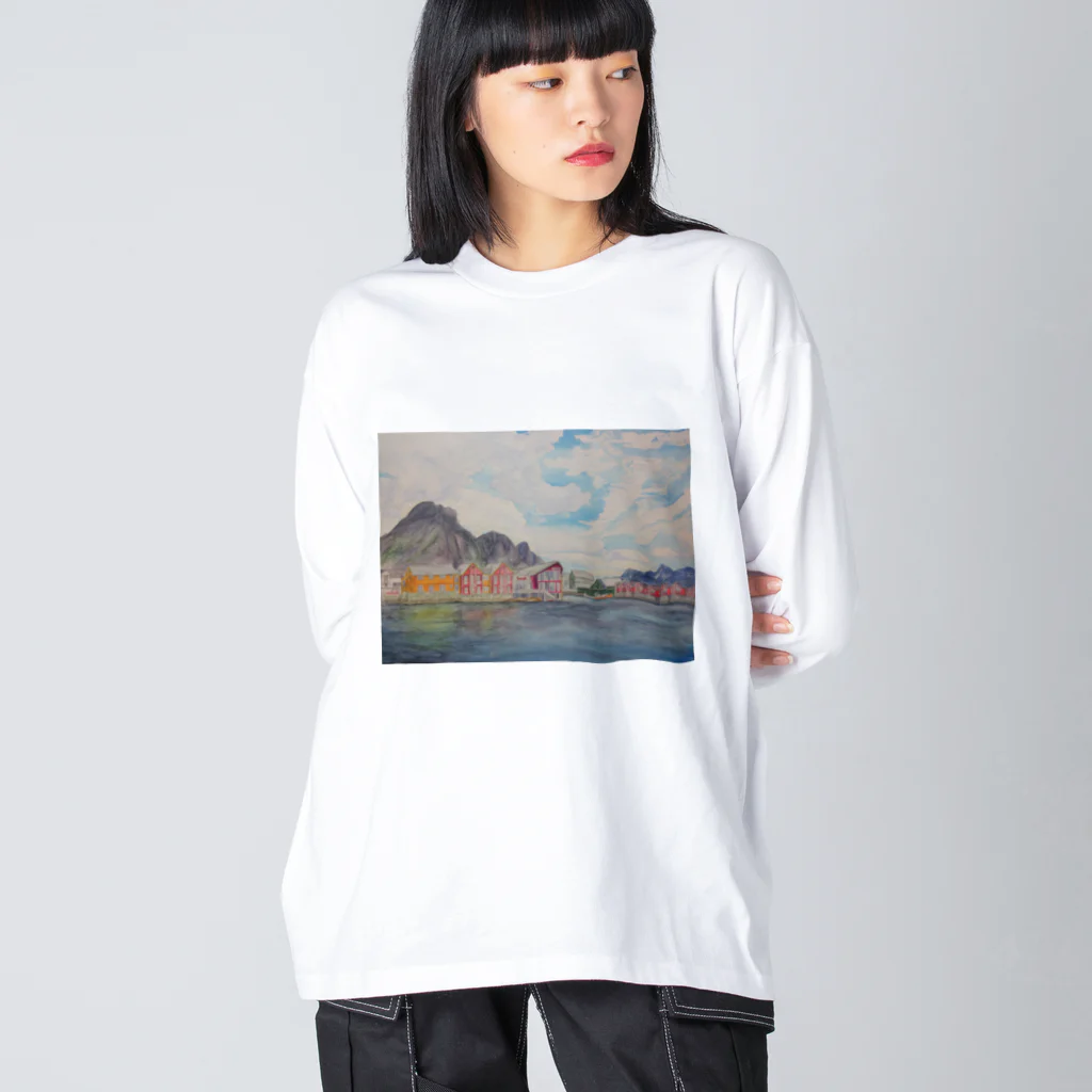 金木犀のノルウェーの夏 ビッグシルエットロングスリーブTシャツ