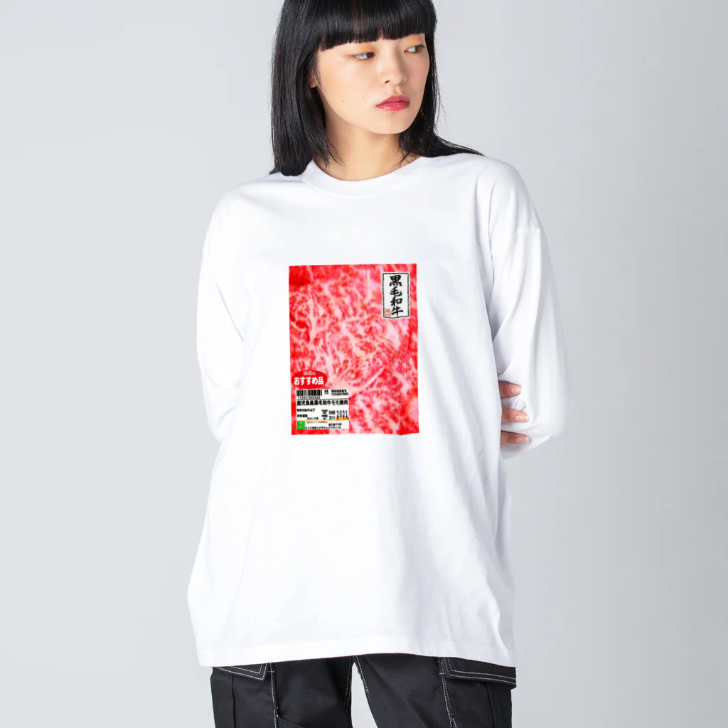 みにゃ次郎の国産和牛 Big Long Sleeve T-Shirt