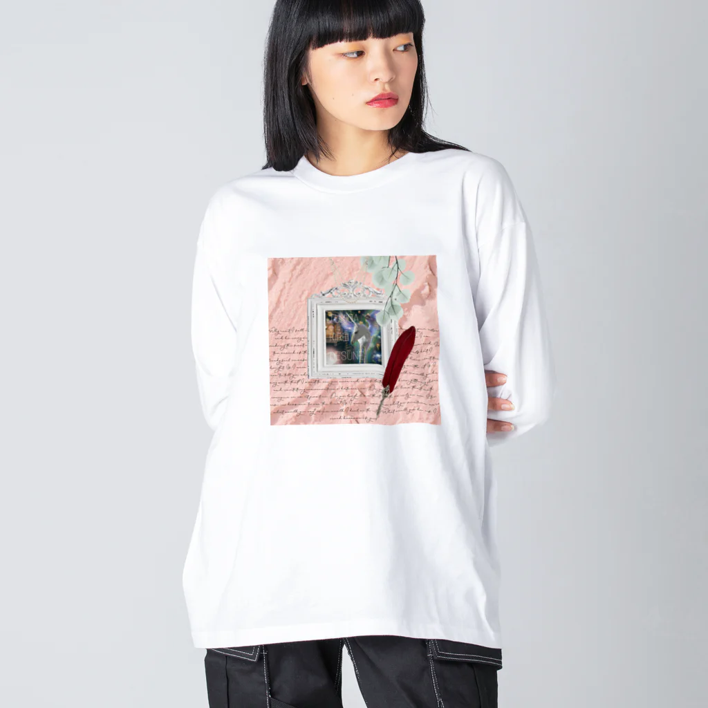 OWAYON ∞ （オワヨン　インフィニティ）の【引退馬支援企画】TUKGA KIREI DESUNE ウォールTYPE Big Long Sleeve T-Shirt