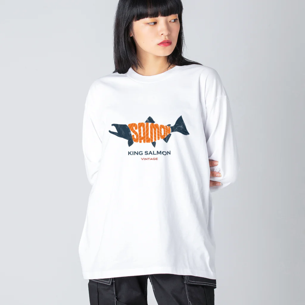 kg_shopのKING SALMON -Vintage- Big Long Sleeve T-Shirt