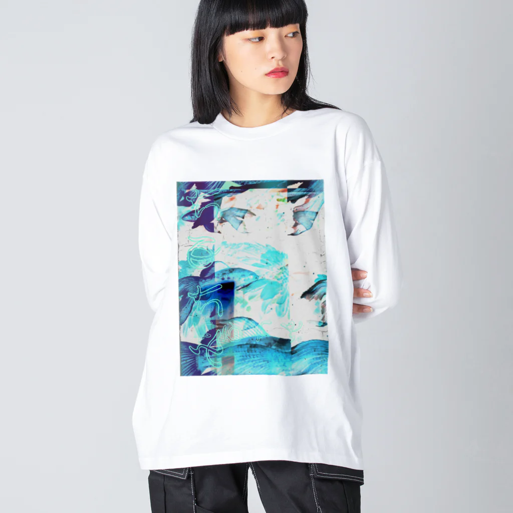 オミナエシのたゆたふ　ネガ Big Long Sleeve T-Shirt