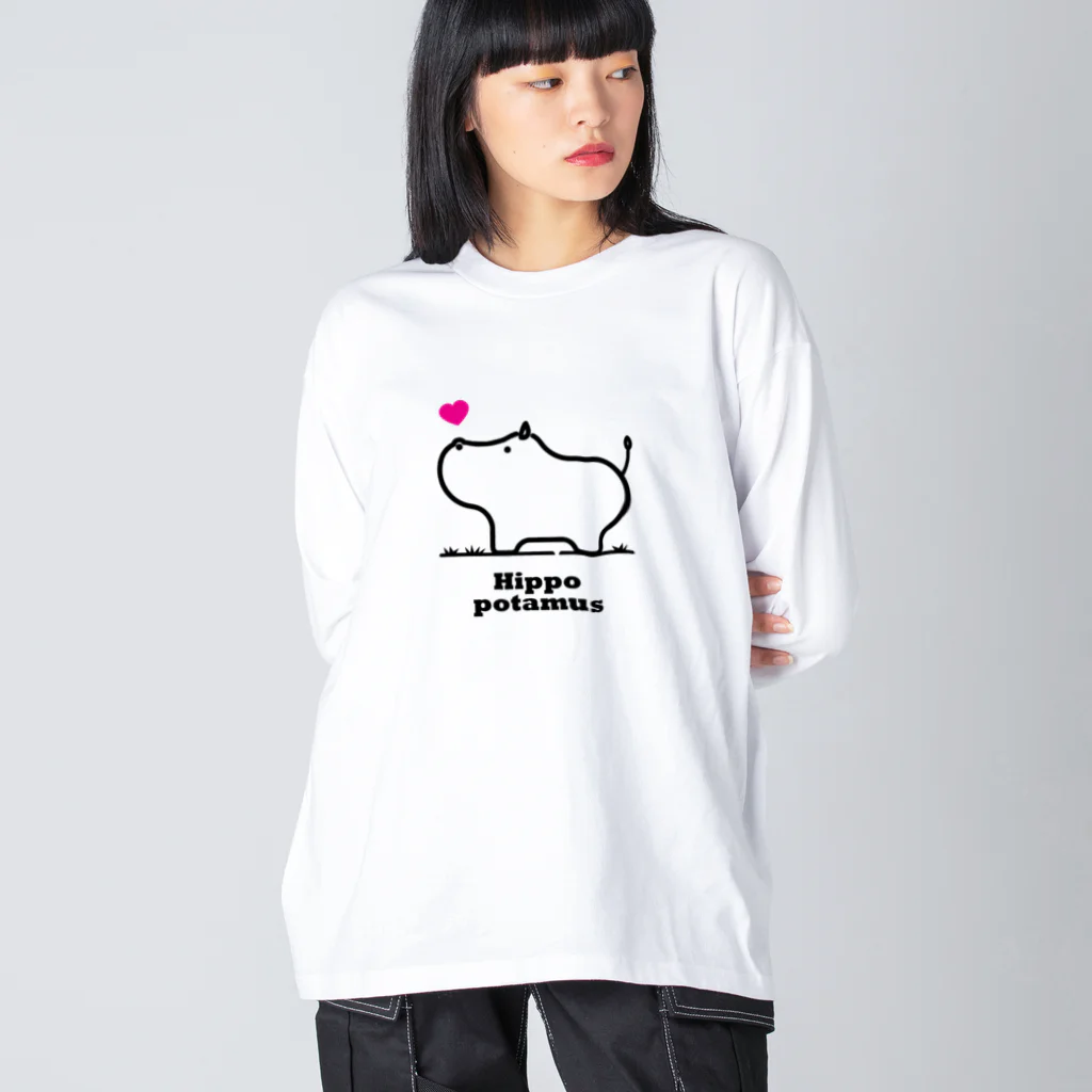 Atelier Cのヒッポー（カバ） Big Long Sleeve T-Shirt