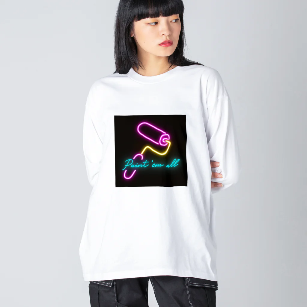 Paint 'em allのローラーネオン ビッグシルエットロングスリーブTシャツ