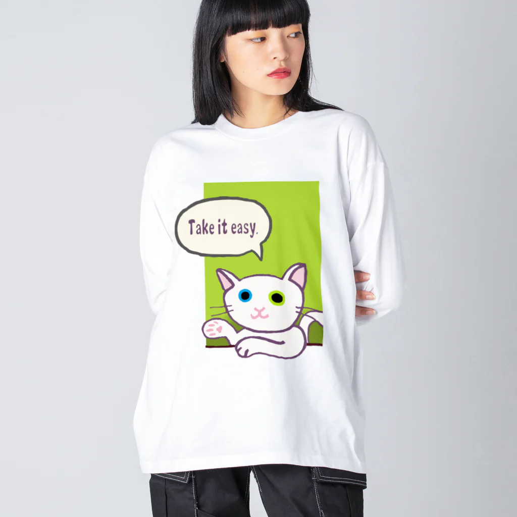 SU-KUのTake it easy ビッグシルエットロングスリーブTシャツ