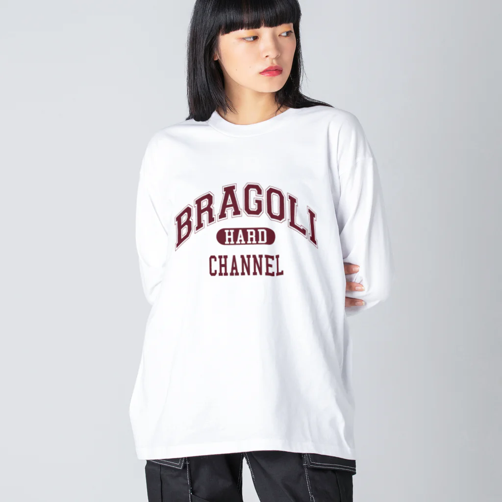 BRAGOLI 旗艦店のカレッジロゴ② ビッグシルエットロングスリーブTシャツ