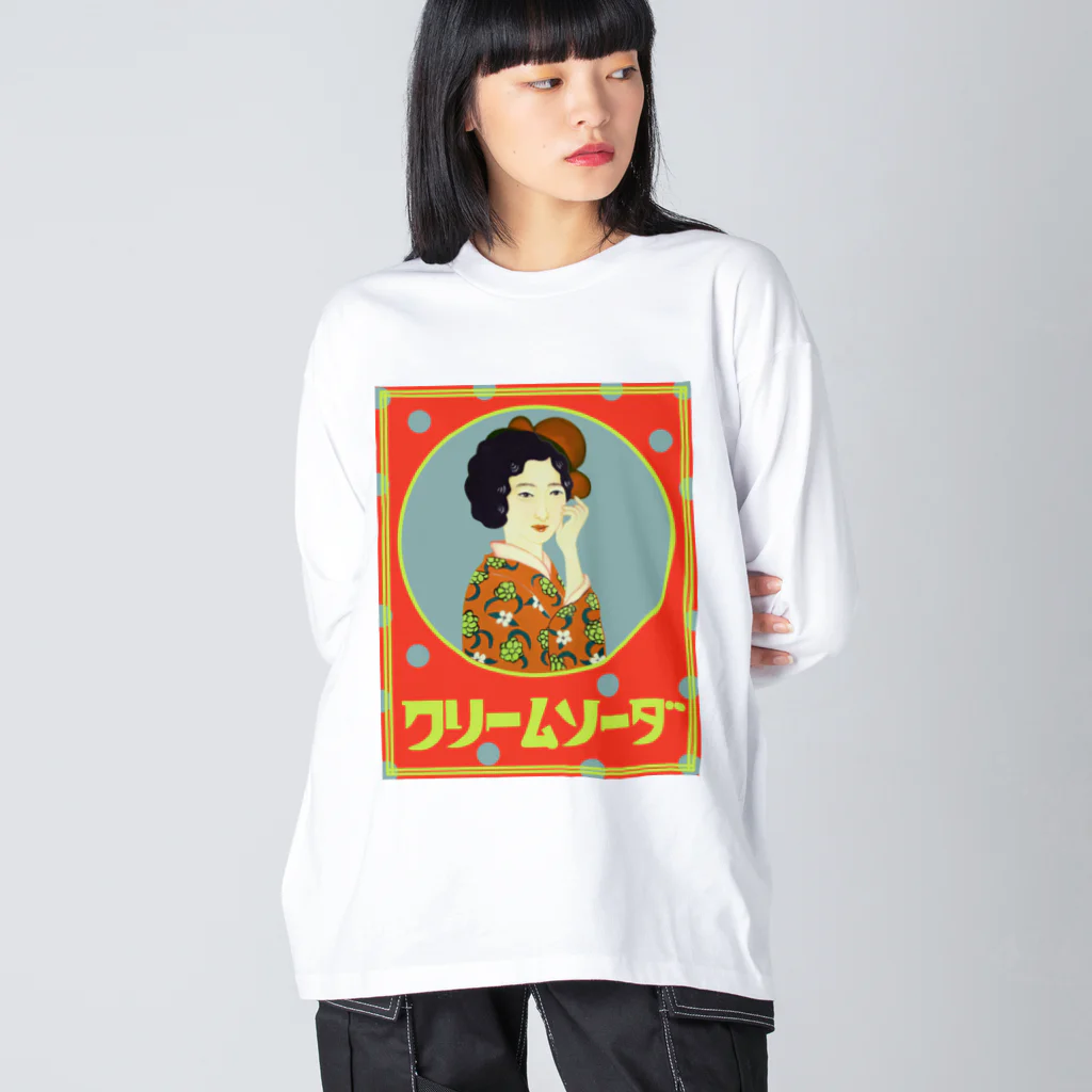 AKI IJUIN　GRAPHICSのクリ－ムソ－ダ Big Long Sleeve T-Shirt