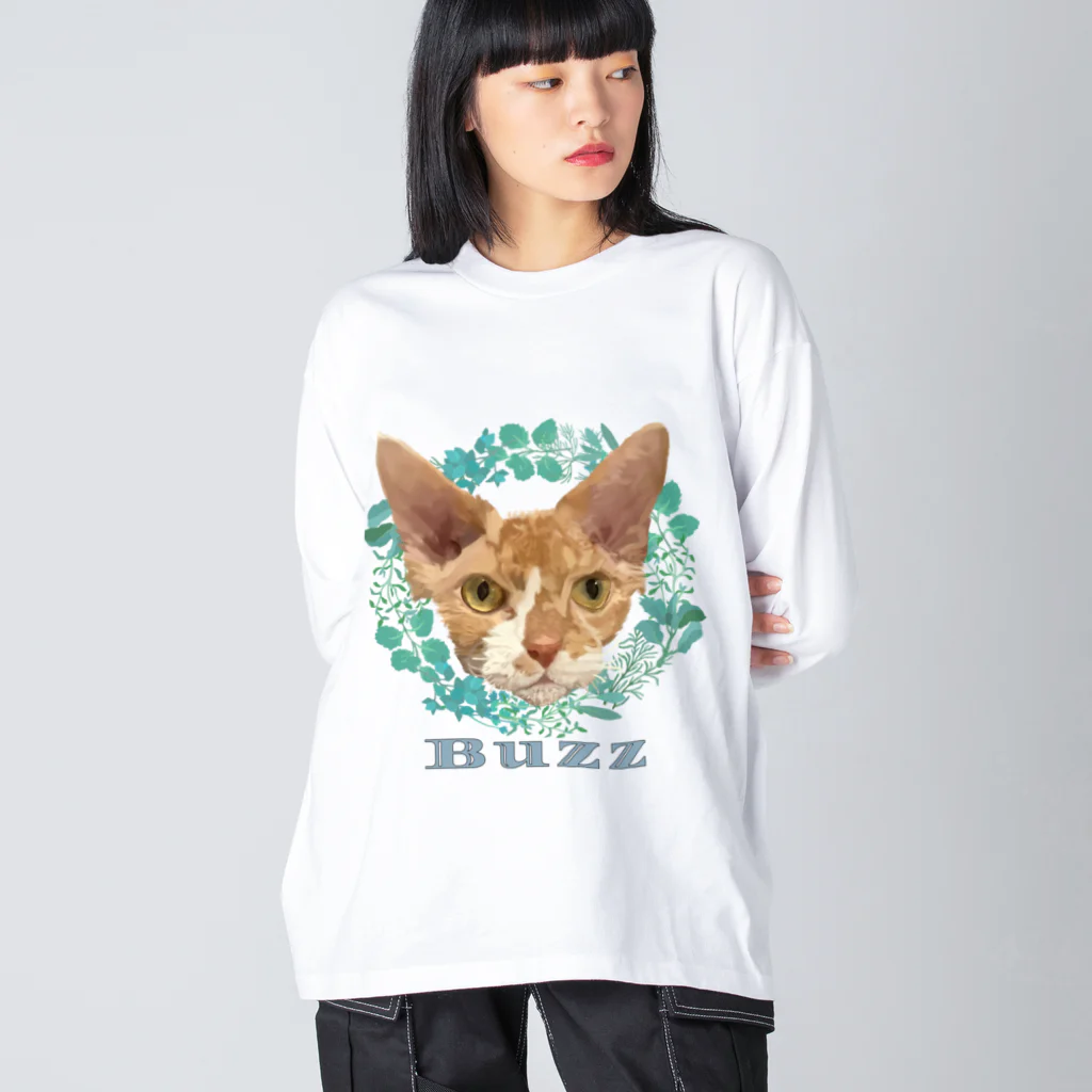 小鳥と映画館のスフィンクス バズちゃん Big Long Sleeve T-Shirt