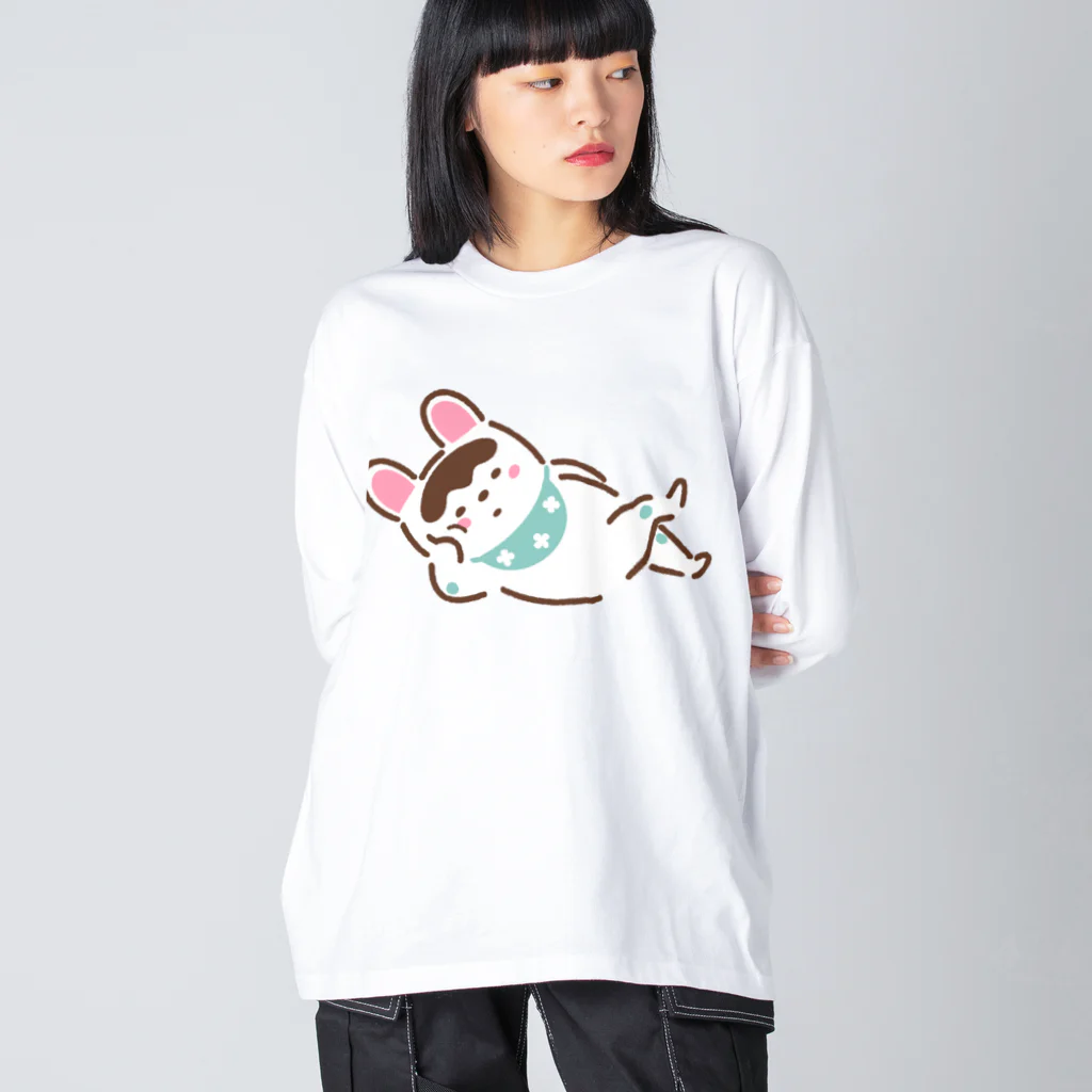 しまめのごろ寝いぬはりこ Big Long Sleeve T-Shirt