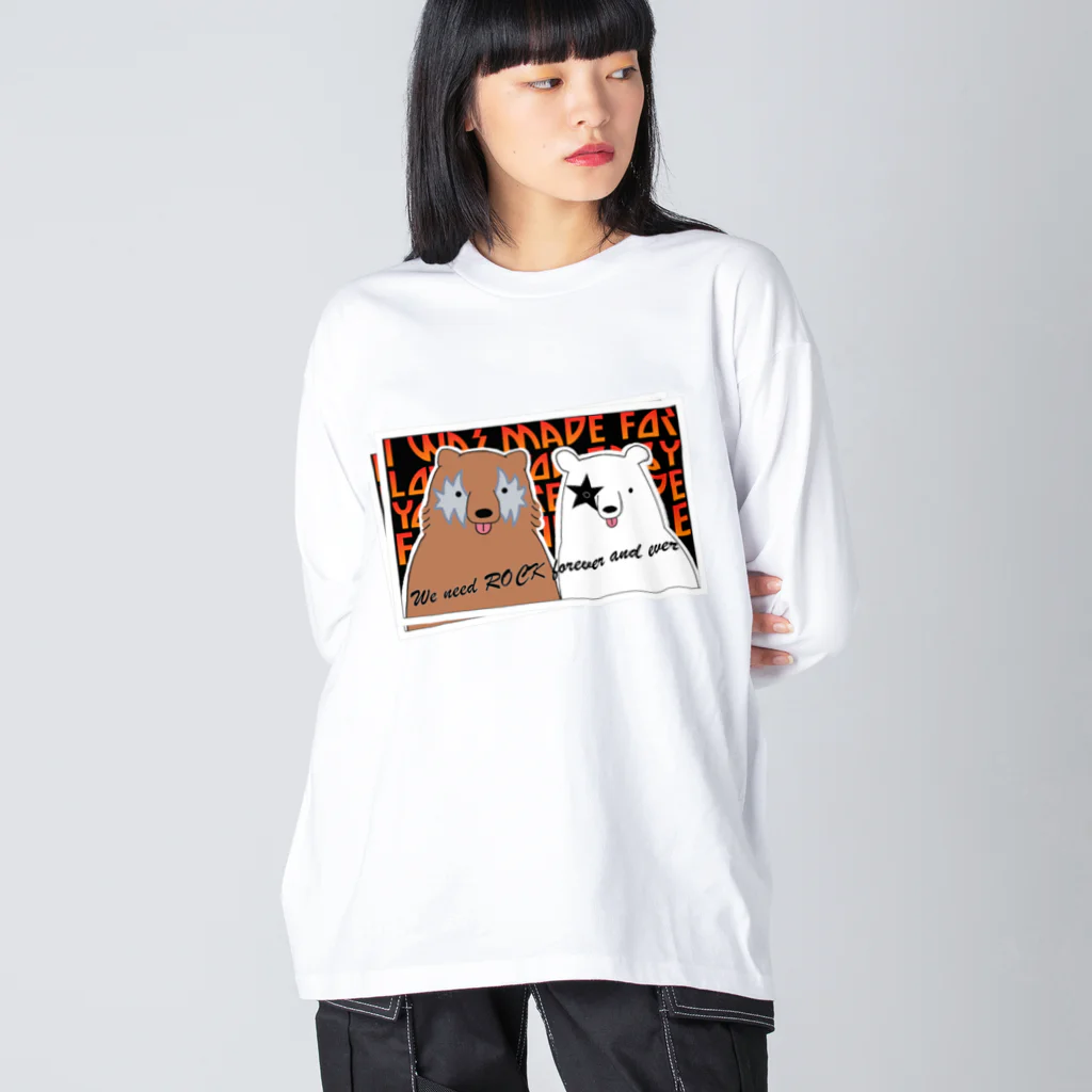 シロクマ商店のKISSクマ Big Long Sleeve T-Shirt