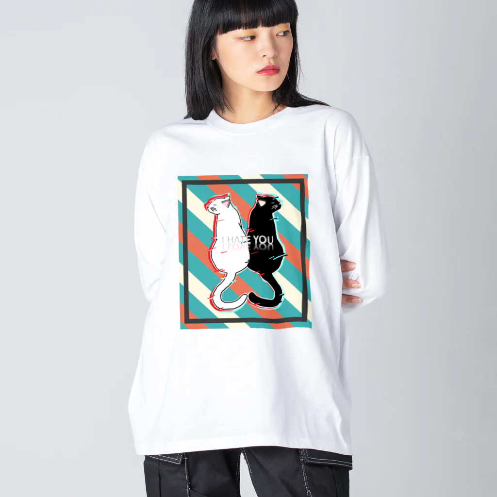 シロクマ商店のレトロねこちゃんズ Big Long Sleeve T-Shirt