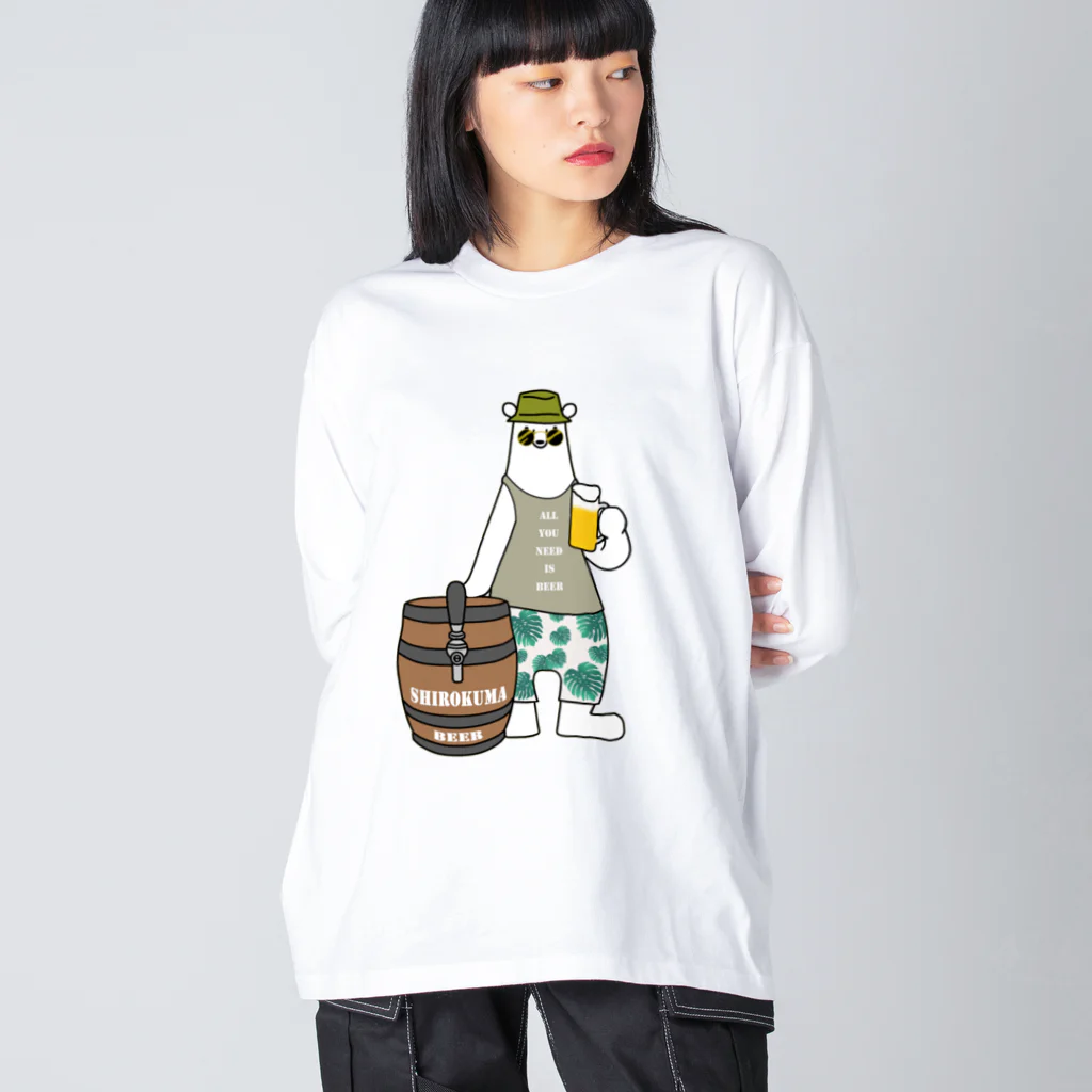 シロクマ商店のビアクマ Big Long Sleeve T-Shirt